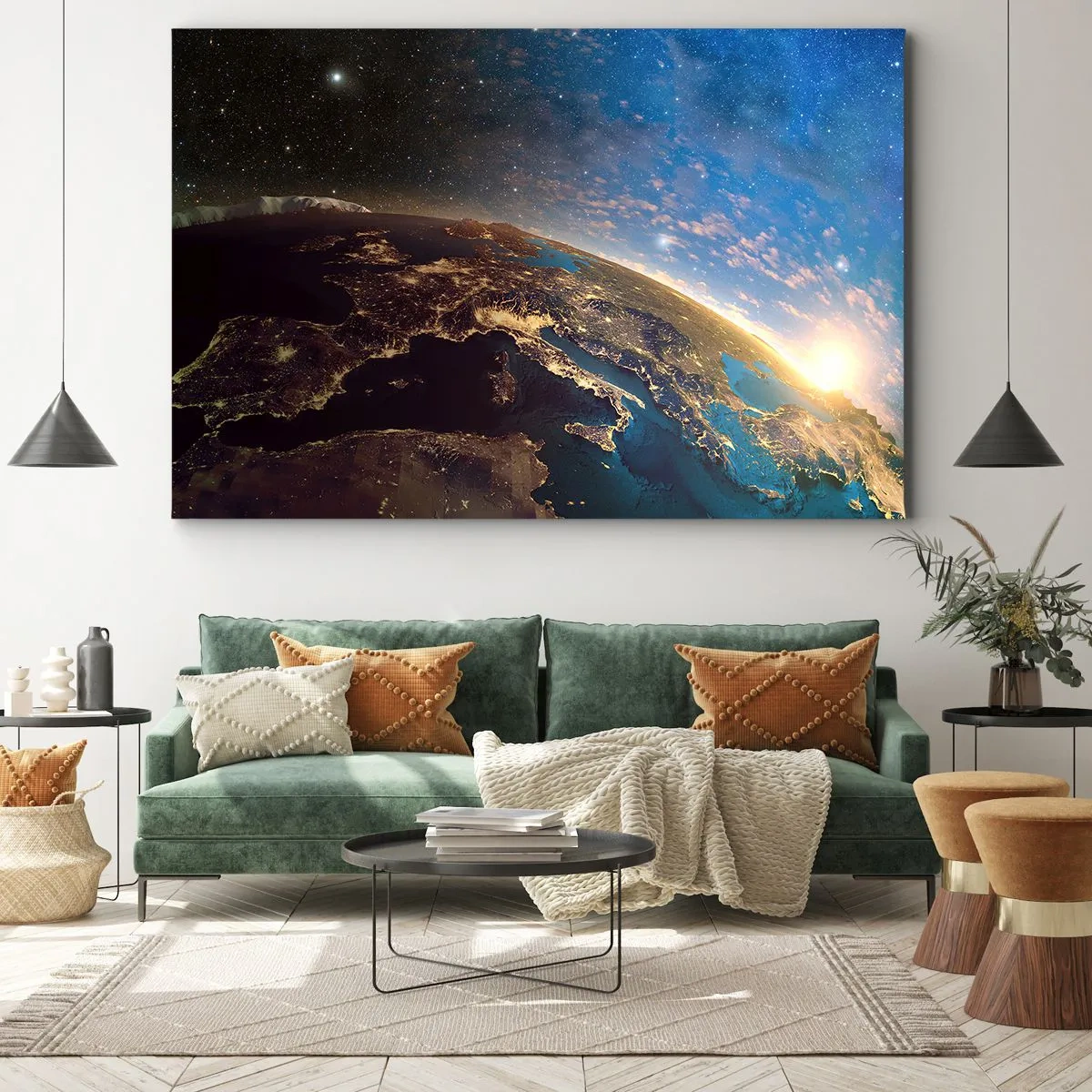 Canvastavla - Bild på duk - Låt oss titta på varandra på avstånd - 100x70 cm