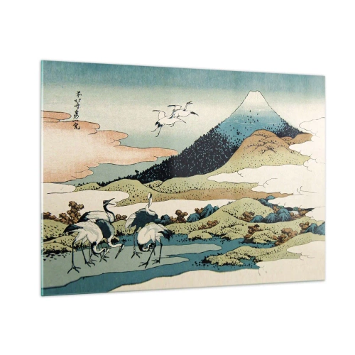Glastavla - Bild på glas - I japansk anda - 100x70 cm