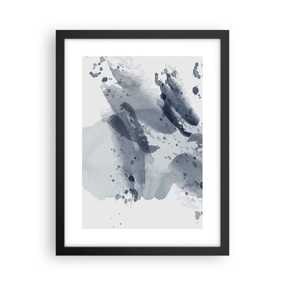 Affisch i svart ram - Studie om vattnets natur - 30x40 cm