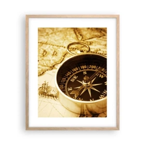 Affisch i ram av ljusek - Västerut eller österut? - 40x50 cm