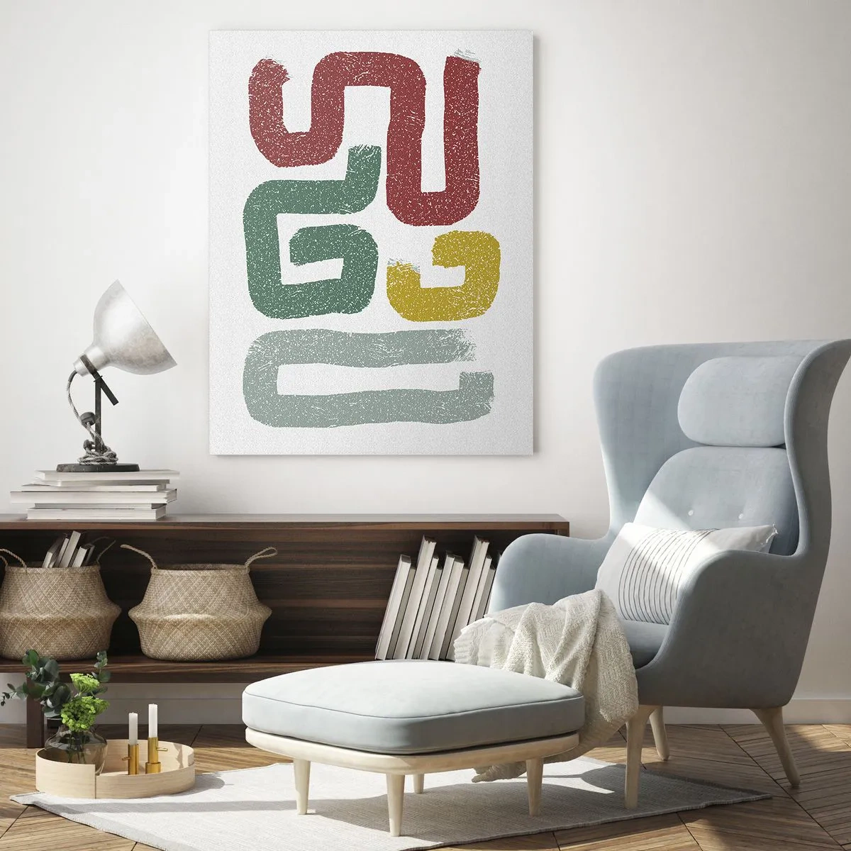 Glastavla - Bild på glas - På ett okänt språk - 50x70 cm