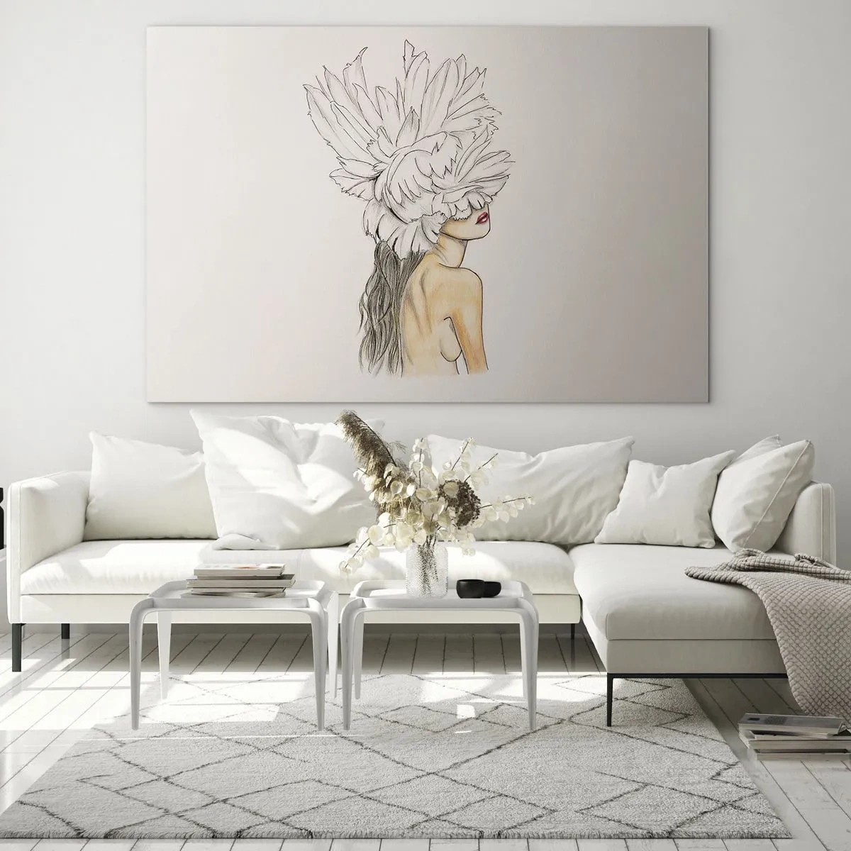 Glastavla - Bild på glas - Krönt skönhet - 100x70 cm