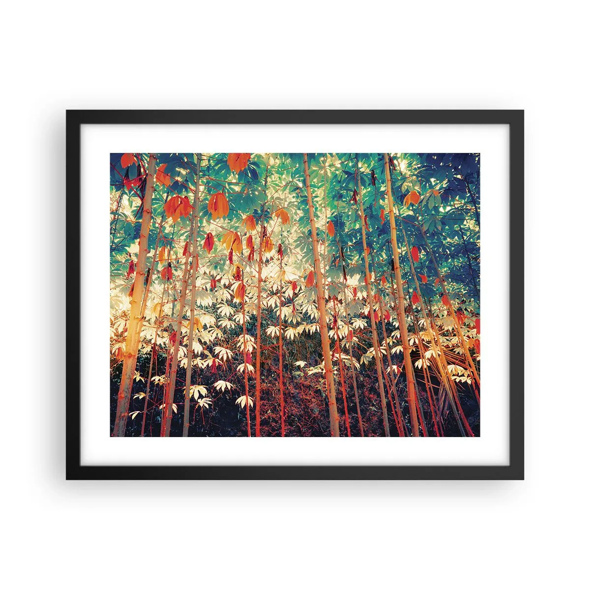 Affisch i svart ram - Lövbladens hemlighetsfulla liv - 50x40 cm