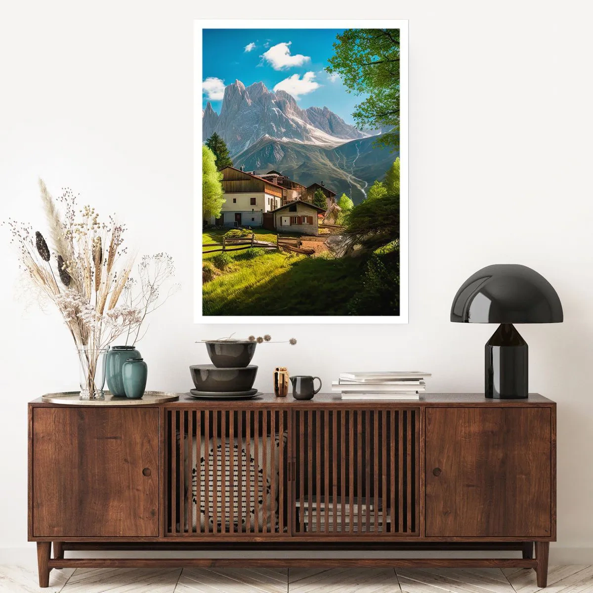 Affisch - Alpin idyll - 70x100 cm