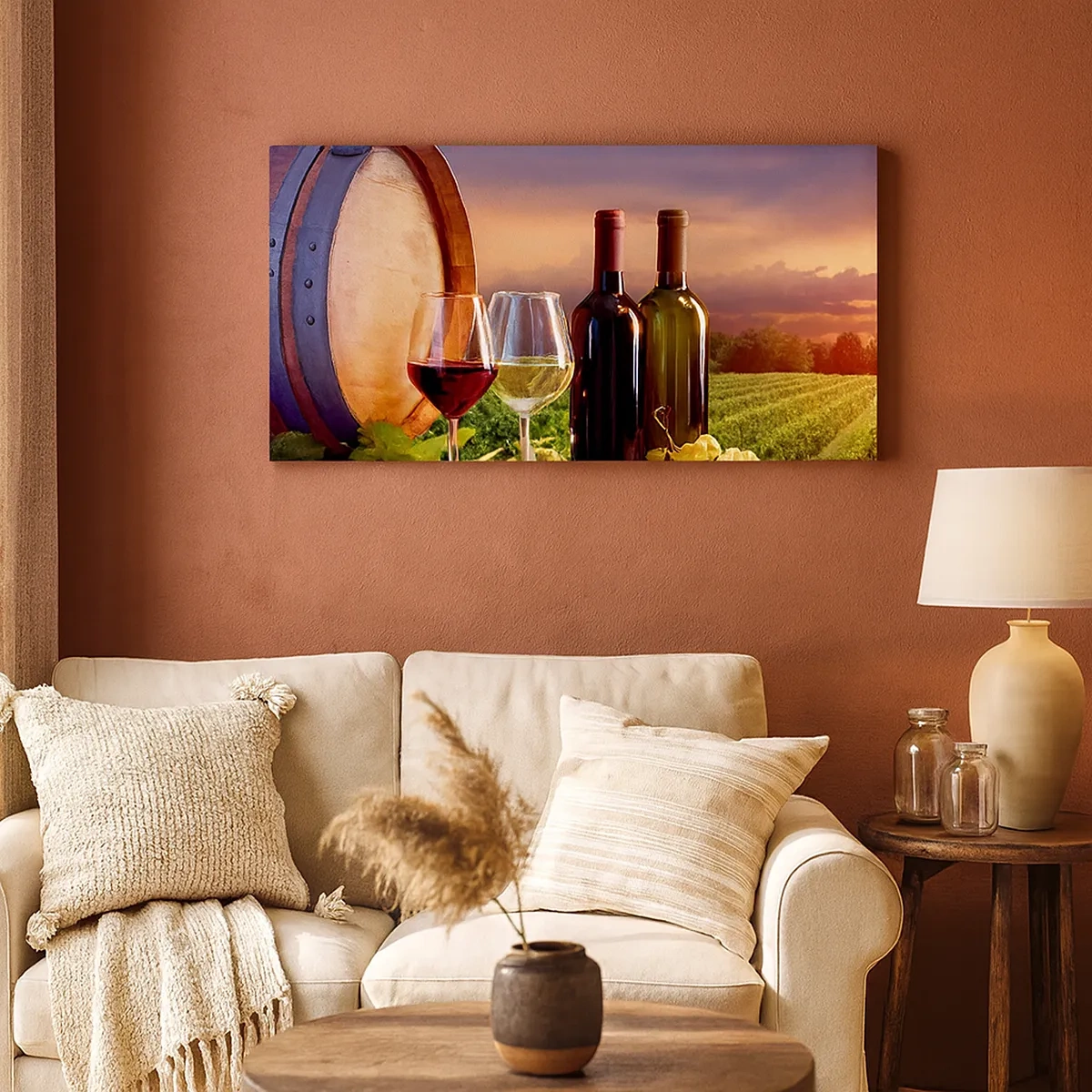 Canvastavla - Bild på duk - Här smakar livet - 30x30 cm