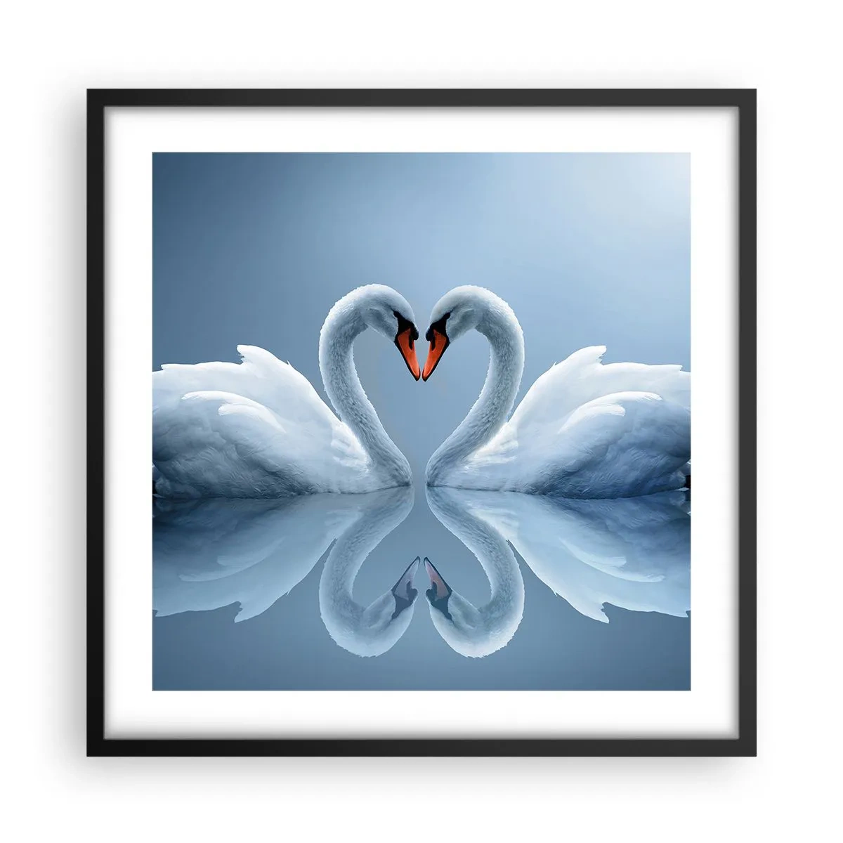 Affisch i svart ram - Tid för kärlek - 50x50 cm