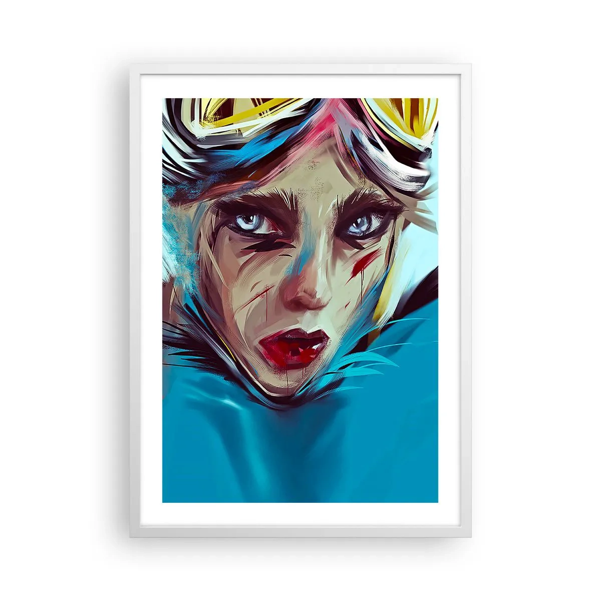 Affisch i vit ram - Vägkämpe - 50x70 cm