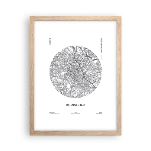 Affisch i ram av ljusek - Birminghams anatomi - 30x40 cm