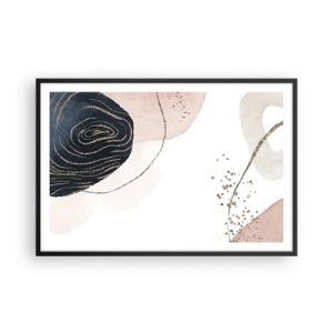 Affisch i svart ram - Allt flyter - 91x61 cm