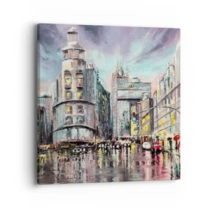 Canvastavla - Bild på duk - Det blir en lyckad kväll - 40x40 cm