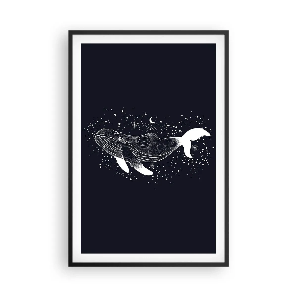 Affisch i svart ram - I universumets hav - 61x91 cm