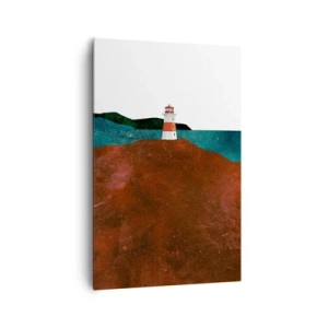 Canvastavla - Bild på duk - Med blicken riktad mot havet - 80x120 cm