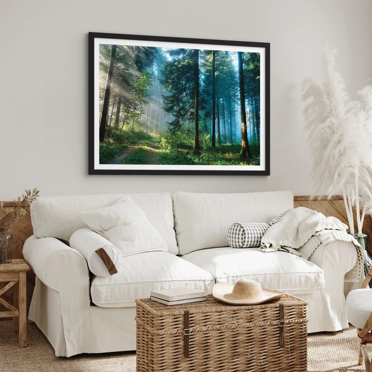 Affisch i svart ram - Strålande på morgonen - 50x40 cm