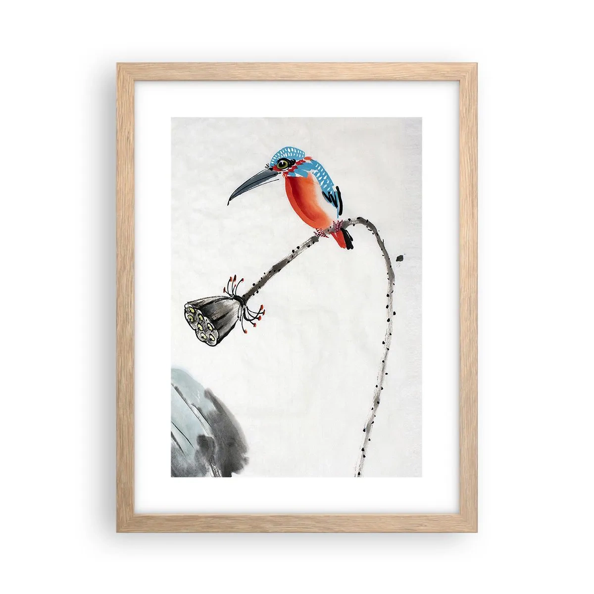 Affisch i ram av ljusek - Ängens liv - 30x40 cm