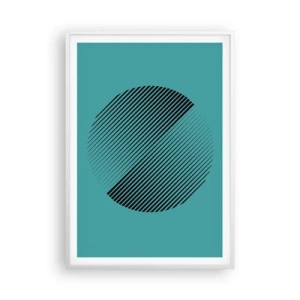 Affisch i vit ram - Cirkeln - en geometrisk variation - 70x100 cm