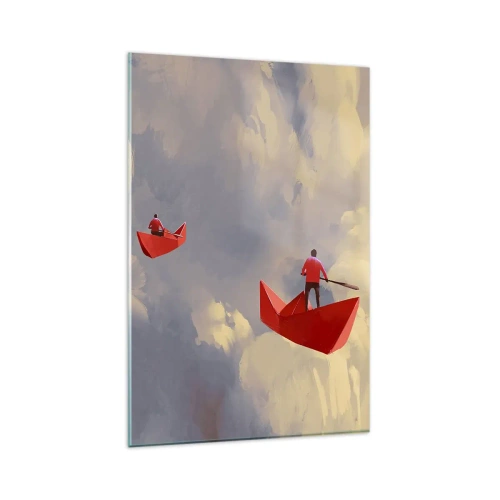 Glastavla - Bild på glas - Drömmarnas utflykt - 80x120 cm