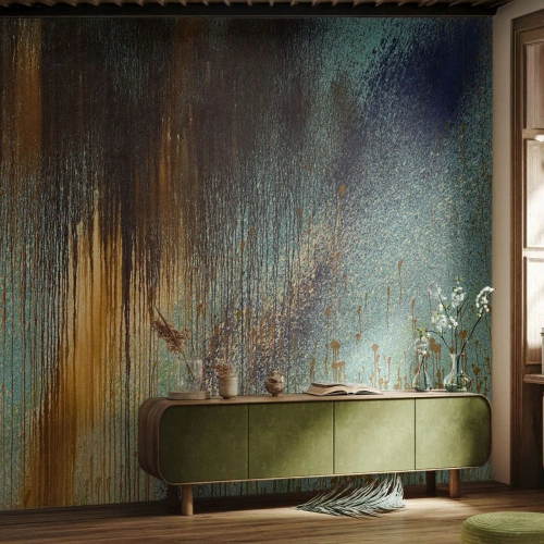 Fototapet på mått Självhäftande Deluxe Sticker - En oavsiktlig färgglad komposition - Abstraktion, Industriell, Måla