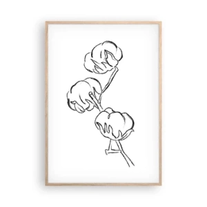 Affisch i ram av ljusek - Bomullsdun - 70x100 cm