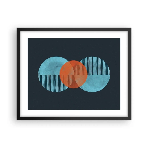 Affisch i svart ram - Symmetrisk komposition - 50x40 cm