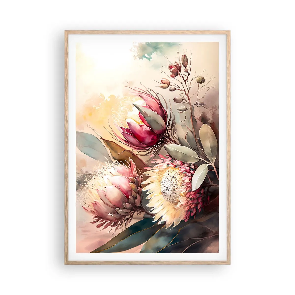 Affisch i ram av ljusek - Från profil och en face - 70x100 cm