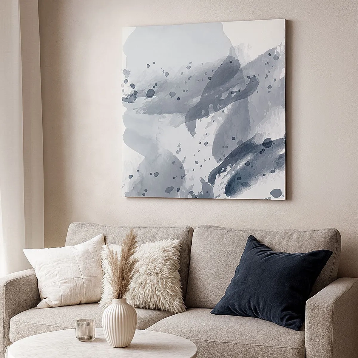 Canvastavla - Bild på duk - Studie om vattnets natur - 30x30 cm