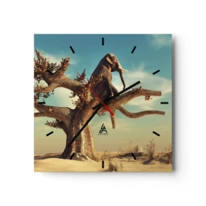 Väggklocka - Klocka på glas - Ny synvinkel - 30x30 cm