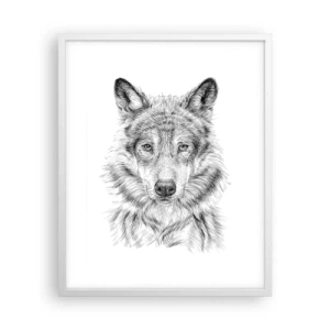 Affisch i vit ram - En född ledare - 40x50 cm