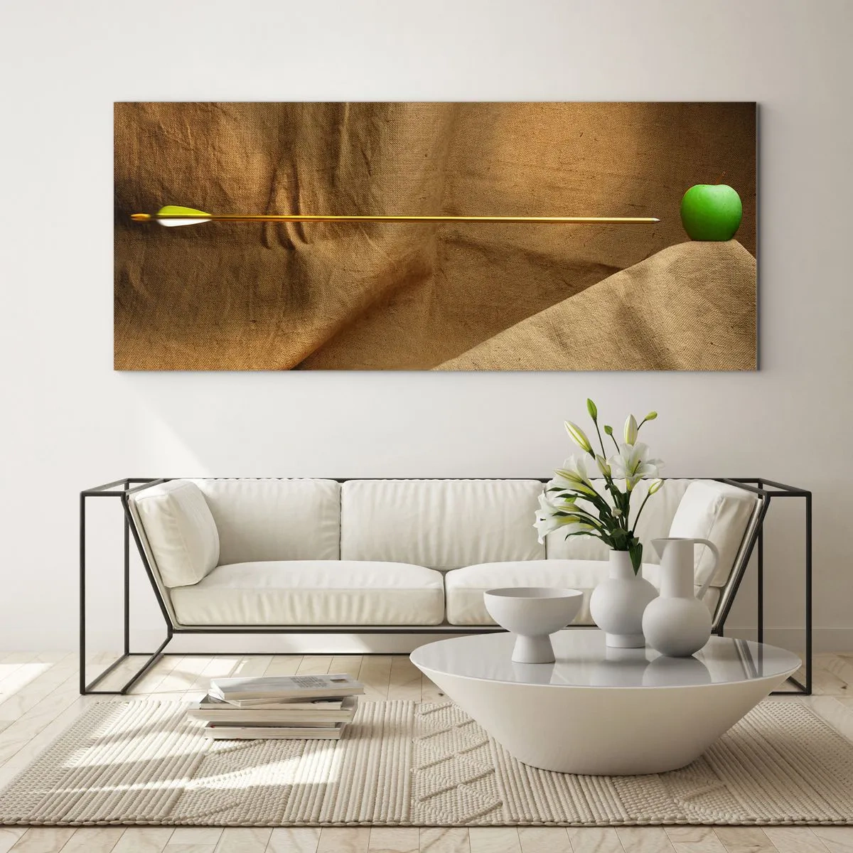 Glastavla - Bild på glas - Kalla Wilhelm Tells ande - 160x50 cm