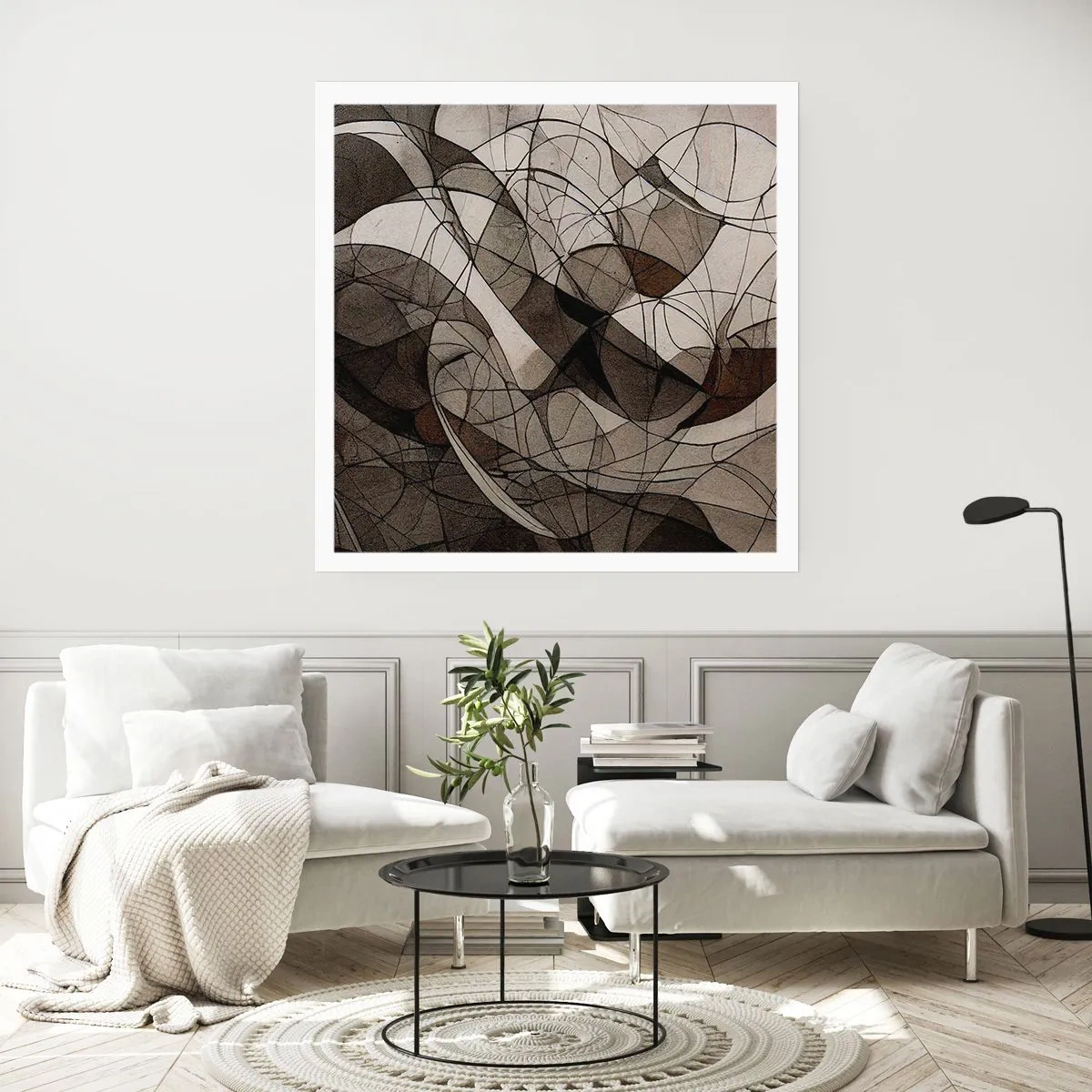 Affisch - Cirkulation av jordens färger - 40x40 cm