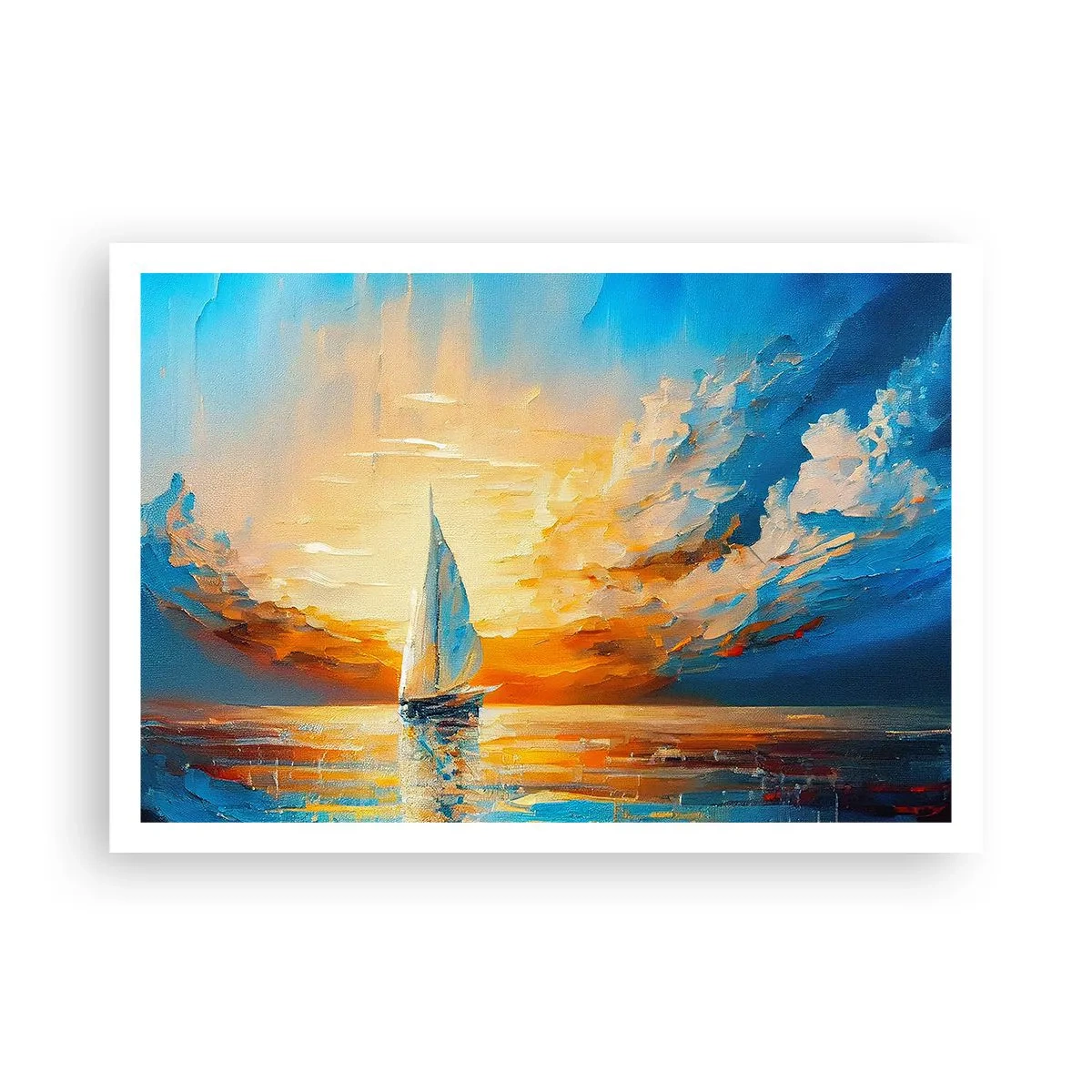 Affisch - Segla i gult - 100x70 cm