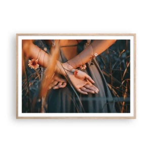 Affisch i ram av ljusek - Bunden till naturen - 100x70 cm