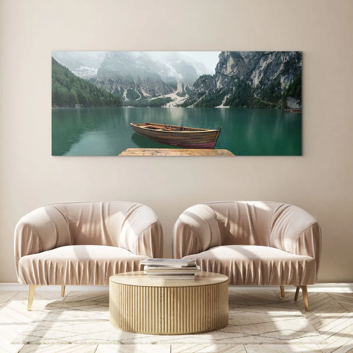 Glastavla - Bild på glas - Naturens mäktighet - 100x40 cm