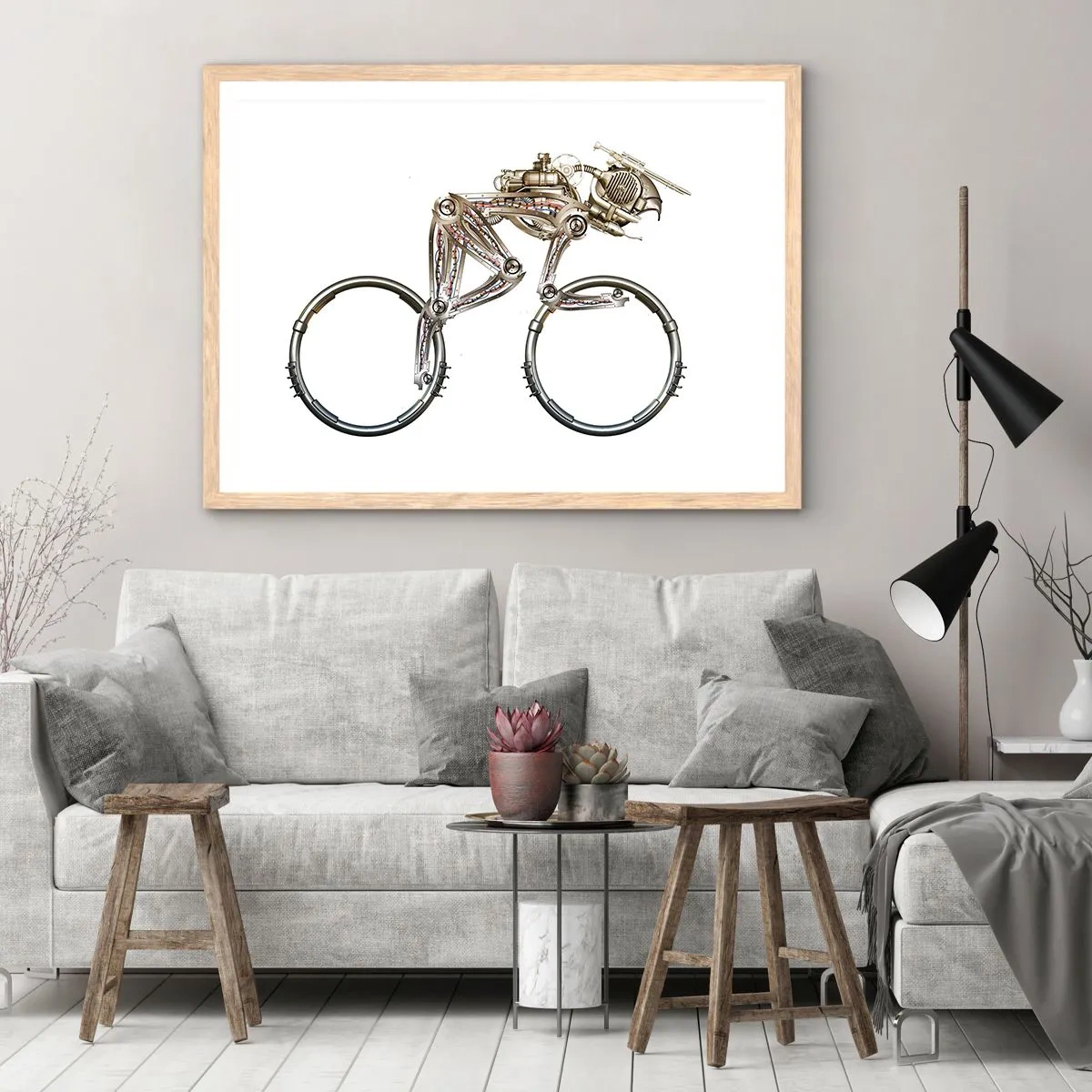 Affisch i ram av ljusek - Underbar maskin - 70x50 cm