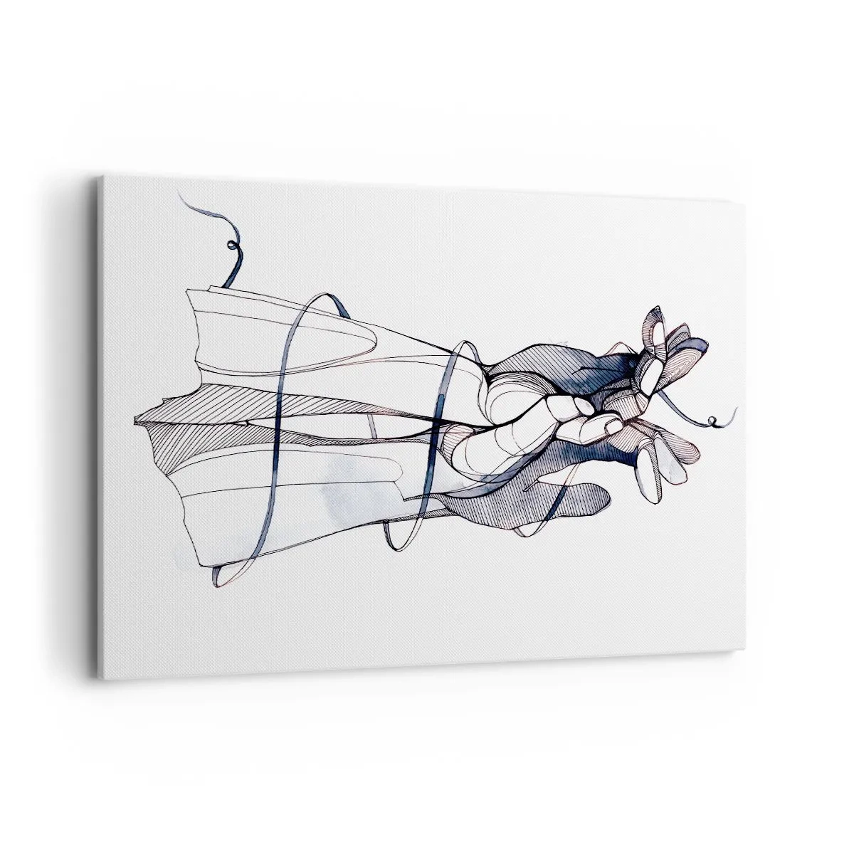 Canvastavla - Bild på duk - Smekningens studie - 120x80 cm