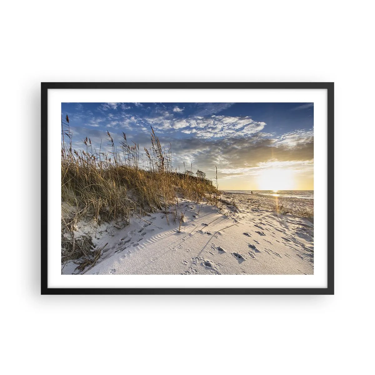 Affisch i svart ram - Inbjudan till promenad - 70x50 cm