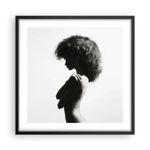 Affisch i svart ram - Som en blomma på en slank stjälk - 50x50 cm