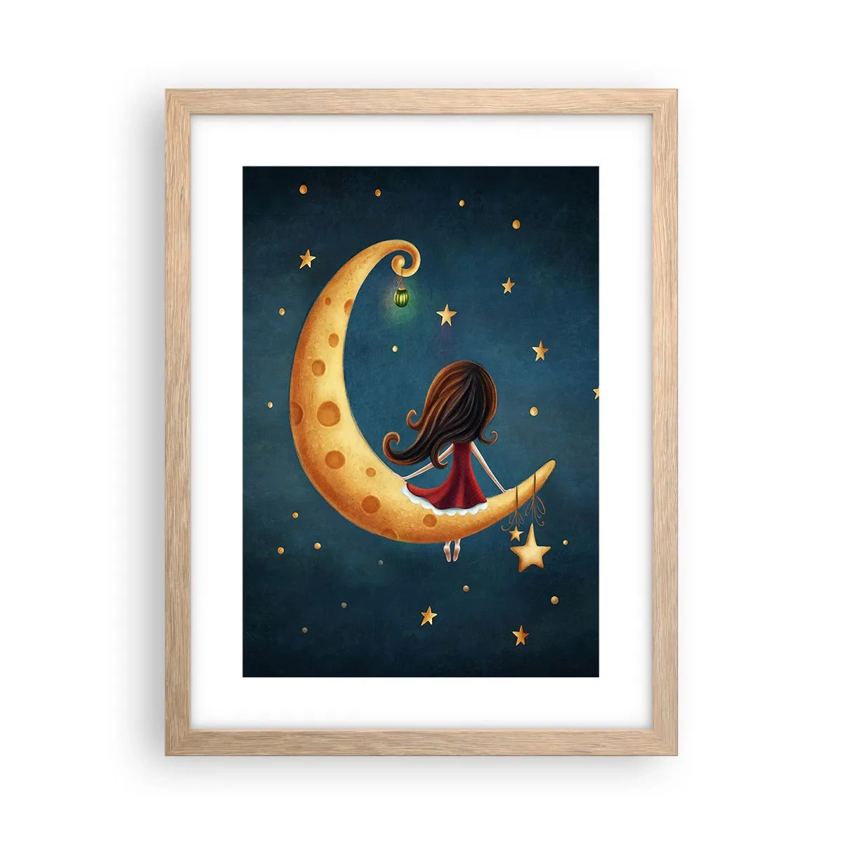 Affisch i ram av ljusek - En gång i tiden... - 30x40 cm