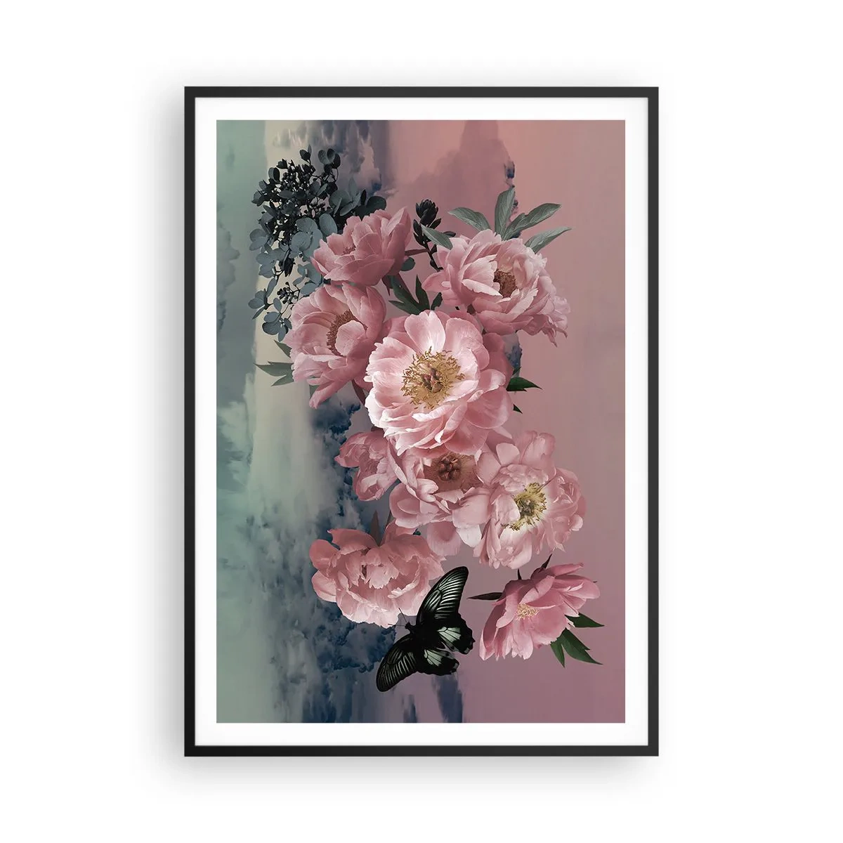 Affisch i svart ram - Romantikens höjdpunkt - 70x100 cm