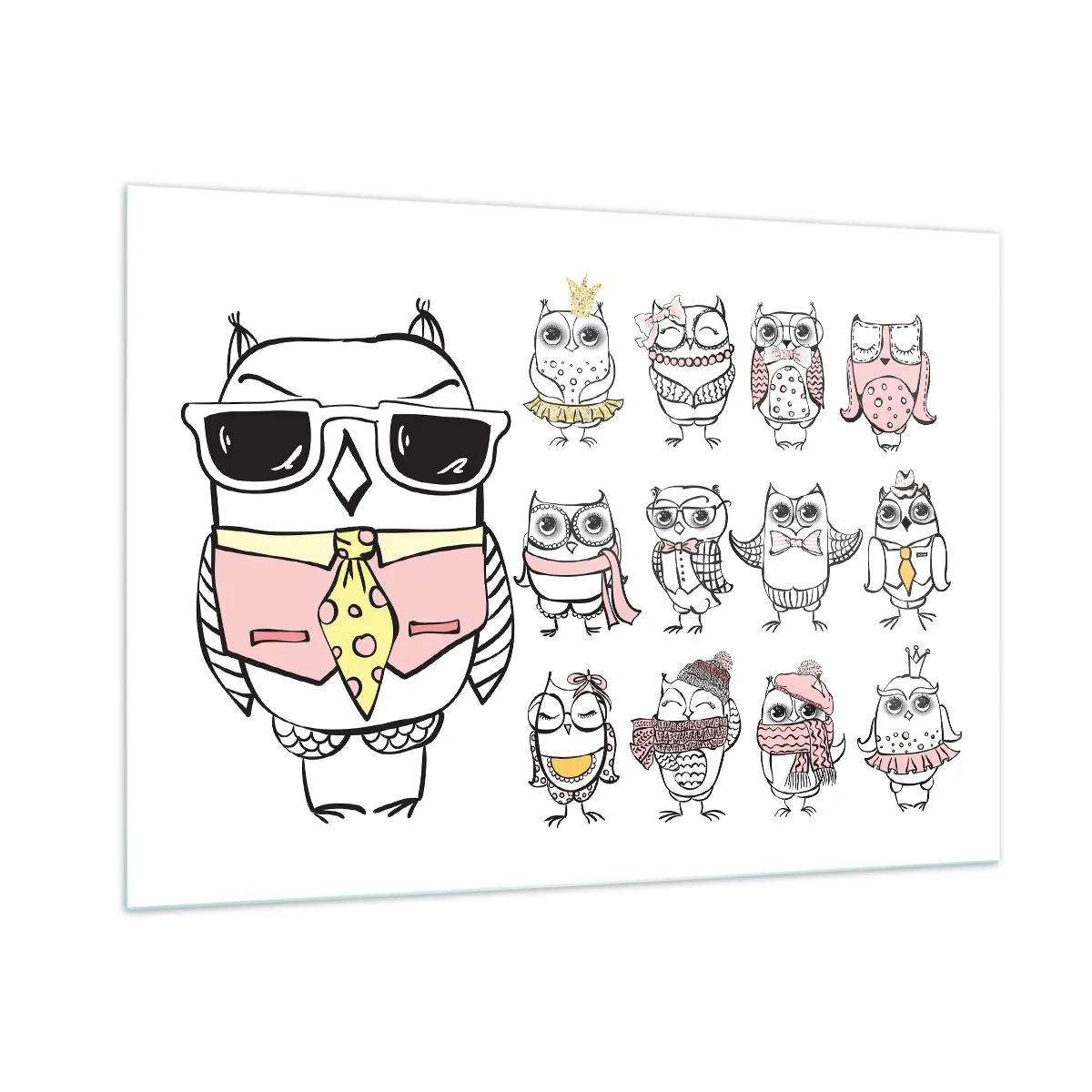 Glastavla - Bild på glas - Så många roller att spela - 100x70 cm