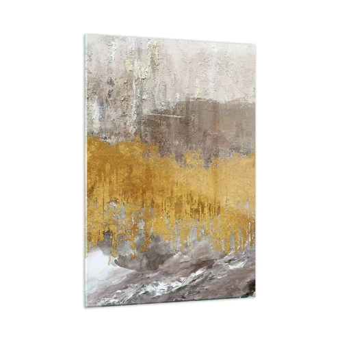 Glastavla - Bild på glas - En gyllene explosion - 50x70 cm