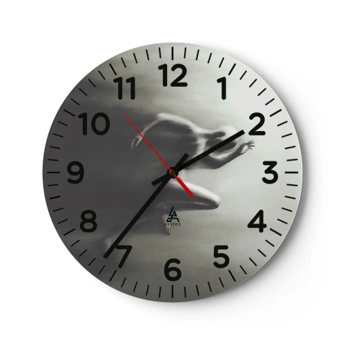 Väggklocka - Klocka på glas - Omöjlig att stoppa - 40x40 cm