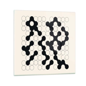 Glastavla - Bild på glas - Kinesiskt spel - variation - 70x70 cm