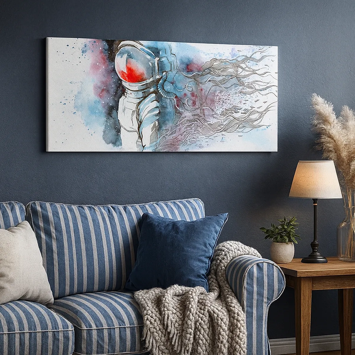 Canvastavla - Bild på duk - Ensam med rymden - 30x30 cm