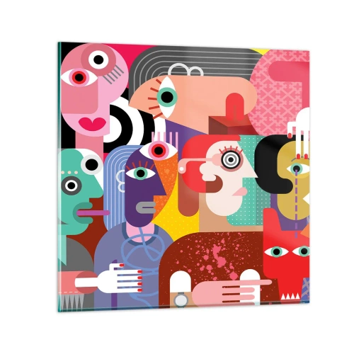 Glastavla - Bild på glas - Vi är från Picasso - 60x60 cm