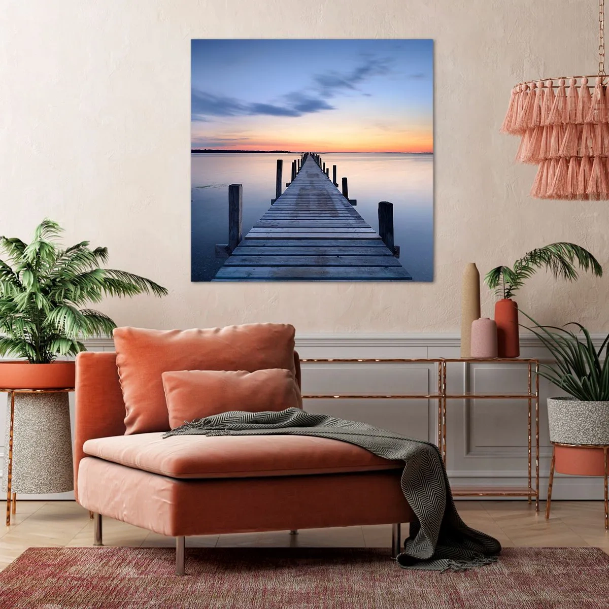 Canvastavla - Bild på duk - Klara solnedgångens ro - 70x70 cm