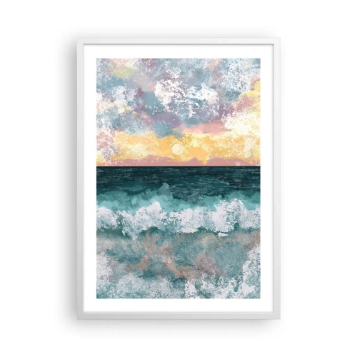 Affisch i vit ram - Vatten, ljus, luft - 50x70 cm