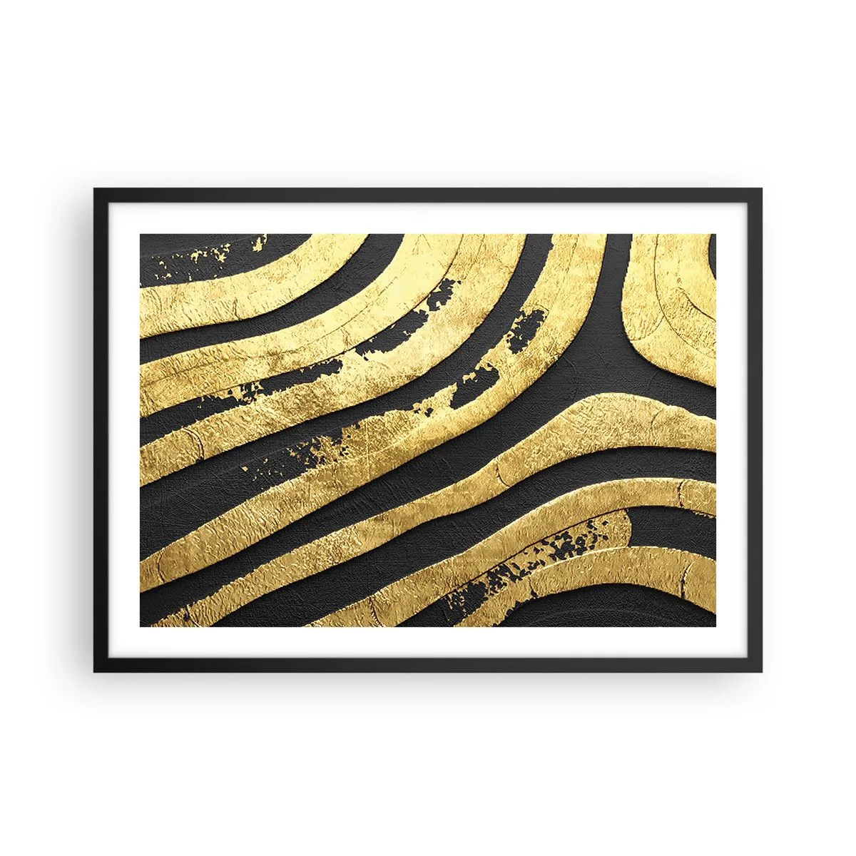 Affisch i svart ram - Allt flyter - 70x50 cm