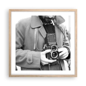 Affisch i ram av ljusek - I retrostil - 50x50 cm