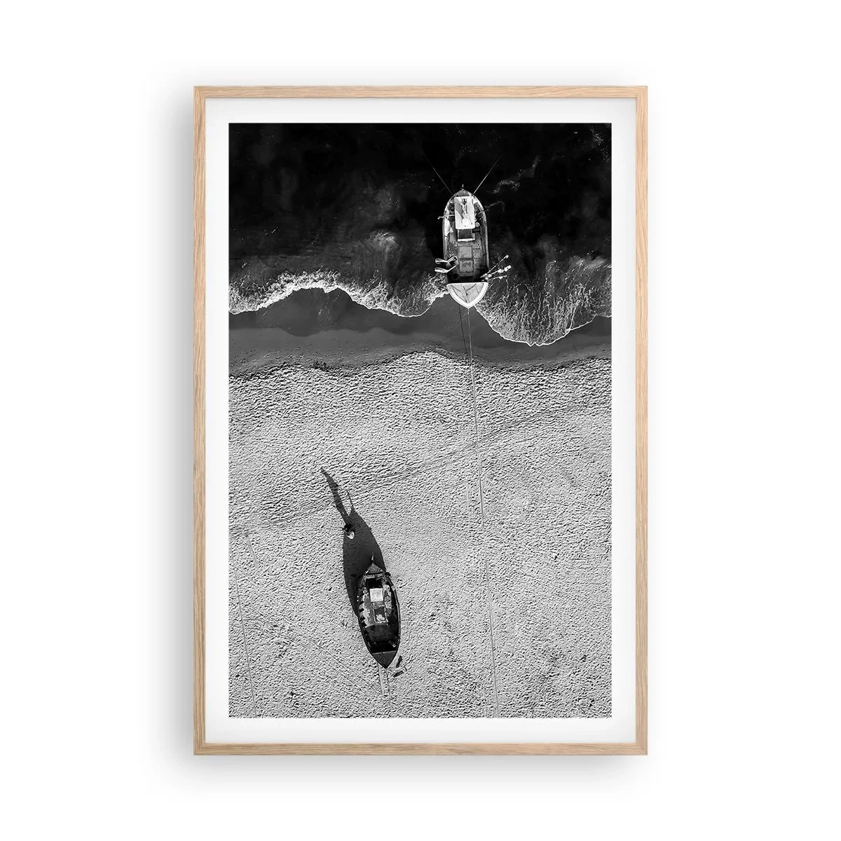 Affisch i ram av ljusek - Fortfarande på stranden... - 61x91 cm