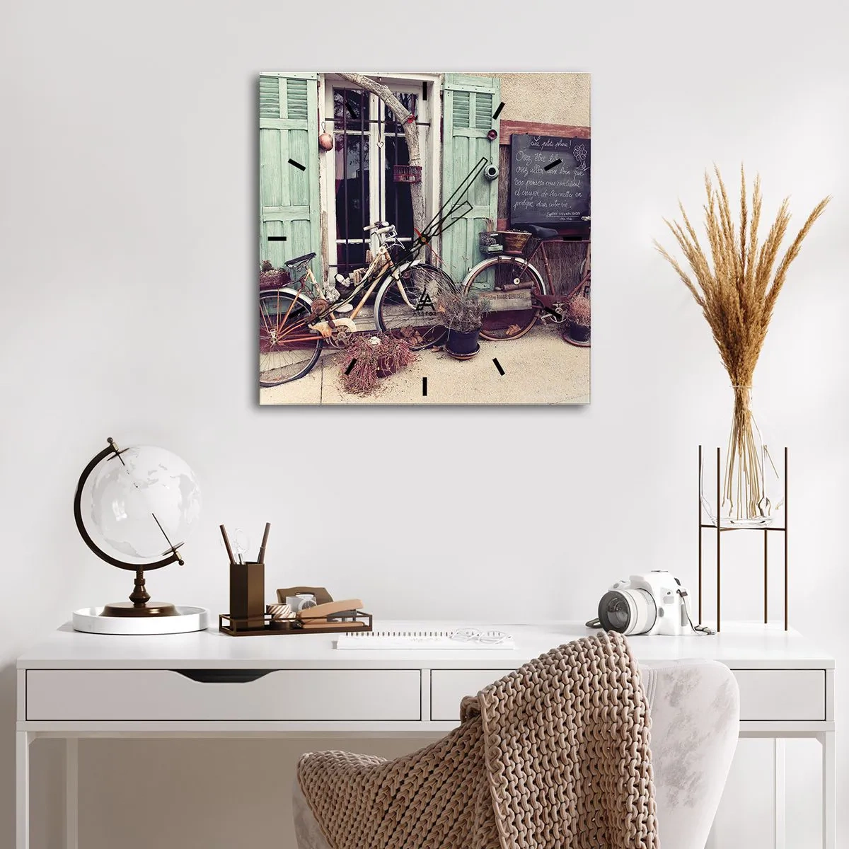 Väggklocka - Klocka på glas - Länge leve provinsen - 30x30 cm